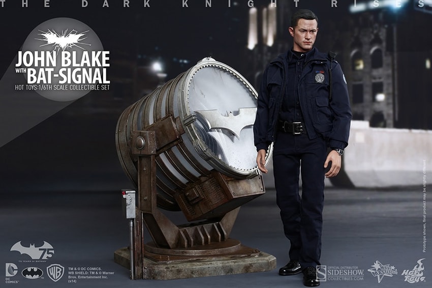 John Blake with Bat-Signal Hot Toys sixth scale figure