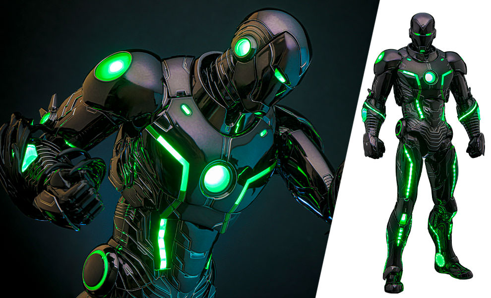 Superior Iron Man (Infamous Neon Version) Hot Toys sixth scale figure