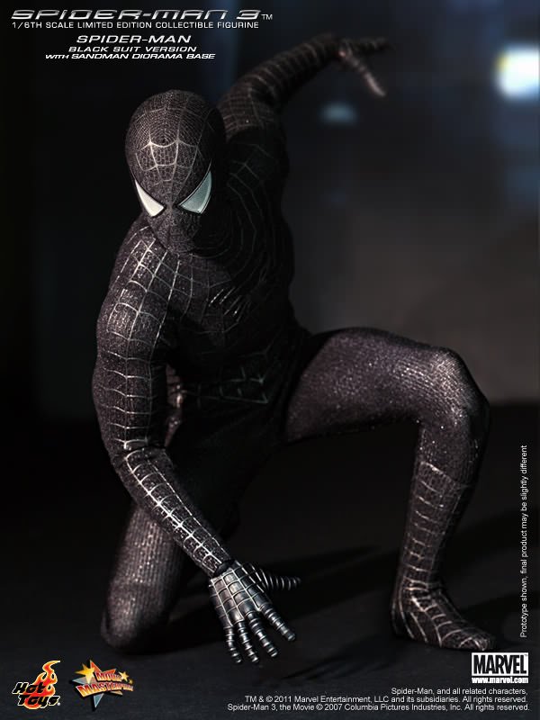 Spider-Man Black Suit Hot Toys sixth scale figure