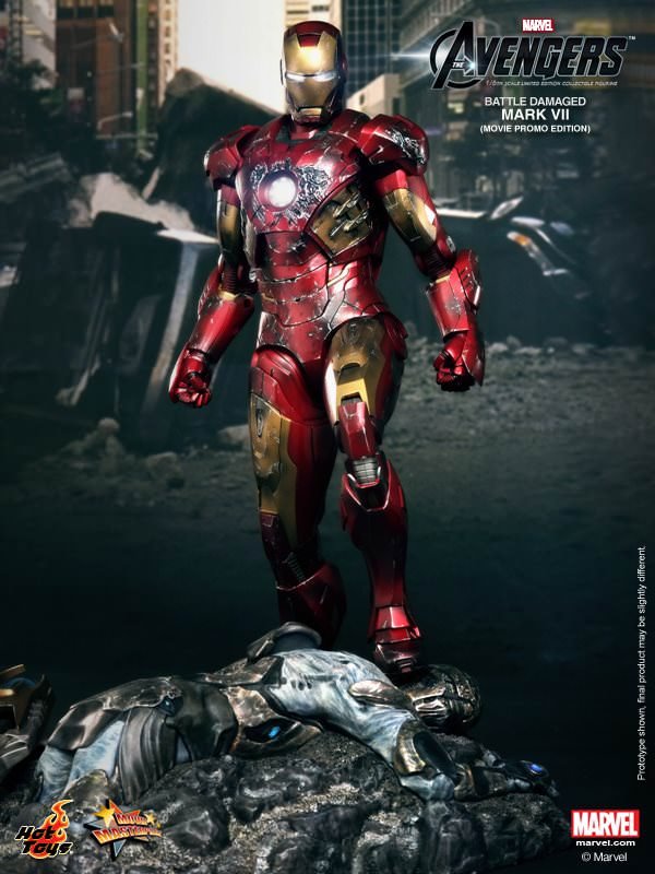 Iron Man Mark VII Battle Damaged Hot Toys sixth scale figure