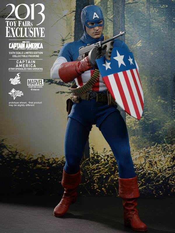 Captain America Star Spangled Man Hot Toys sixth scale figure