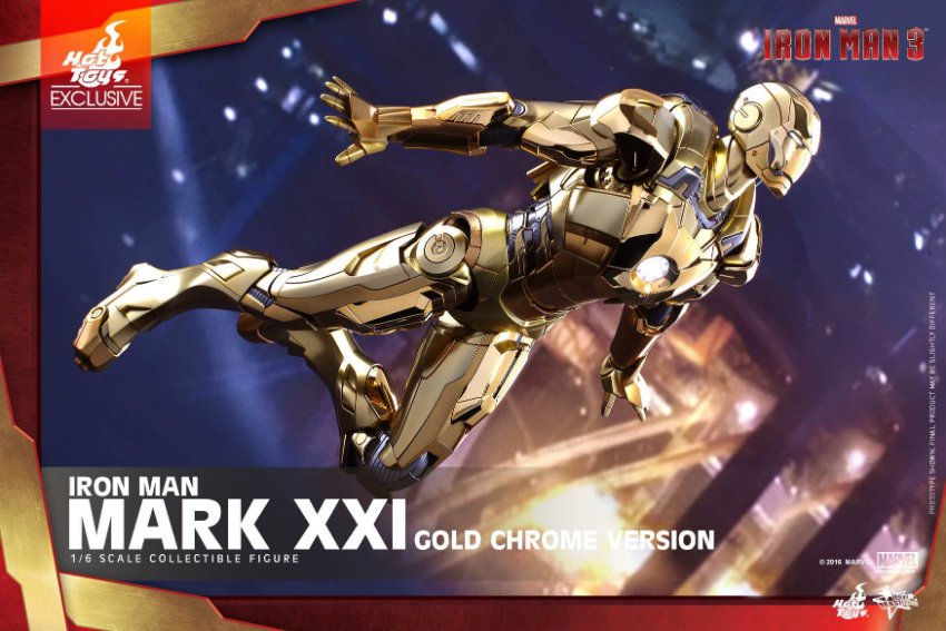 Iron Man Mark XXI Gold Chrome Hot Toys sixth scale figure
