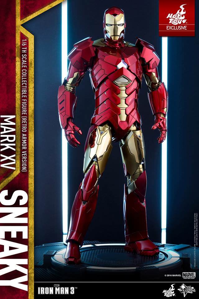 Iron Man Mark XV Sneaky Retro Hot Toys sixth scale figure