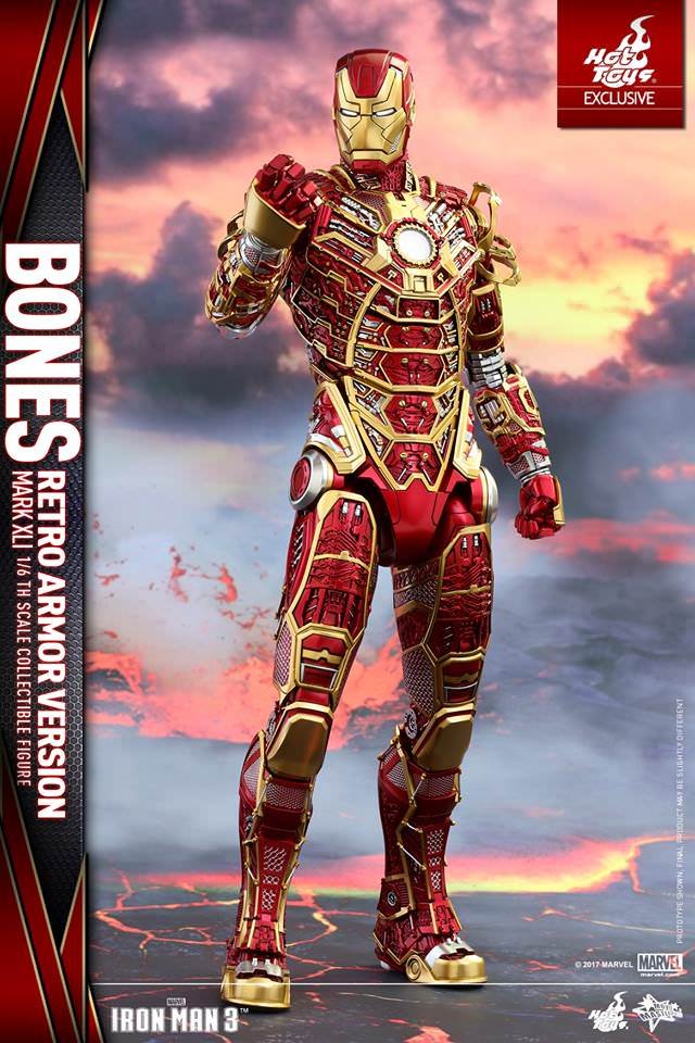 Iron Man Mark XLI Bones Retro Hot Toys sixth scale figure