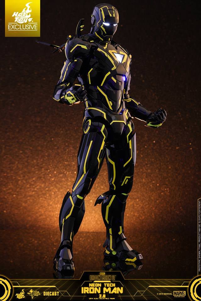 Neon Tech Iron Man 2.0 Hot Toys sixth scale figure