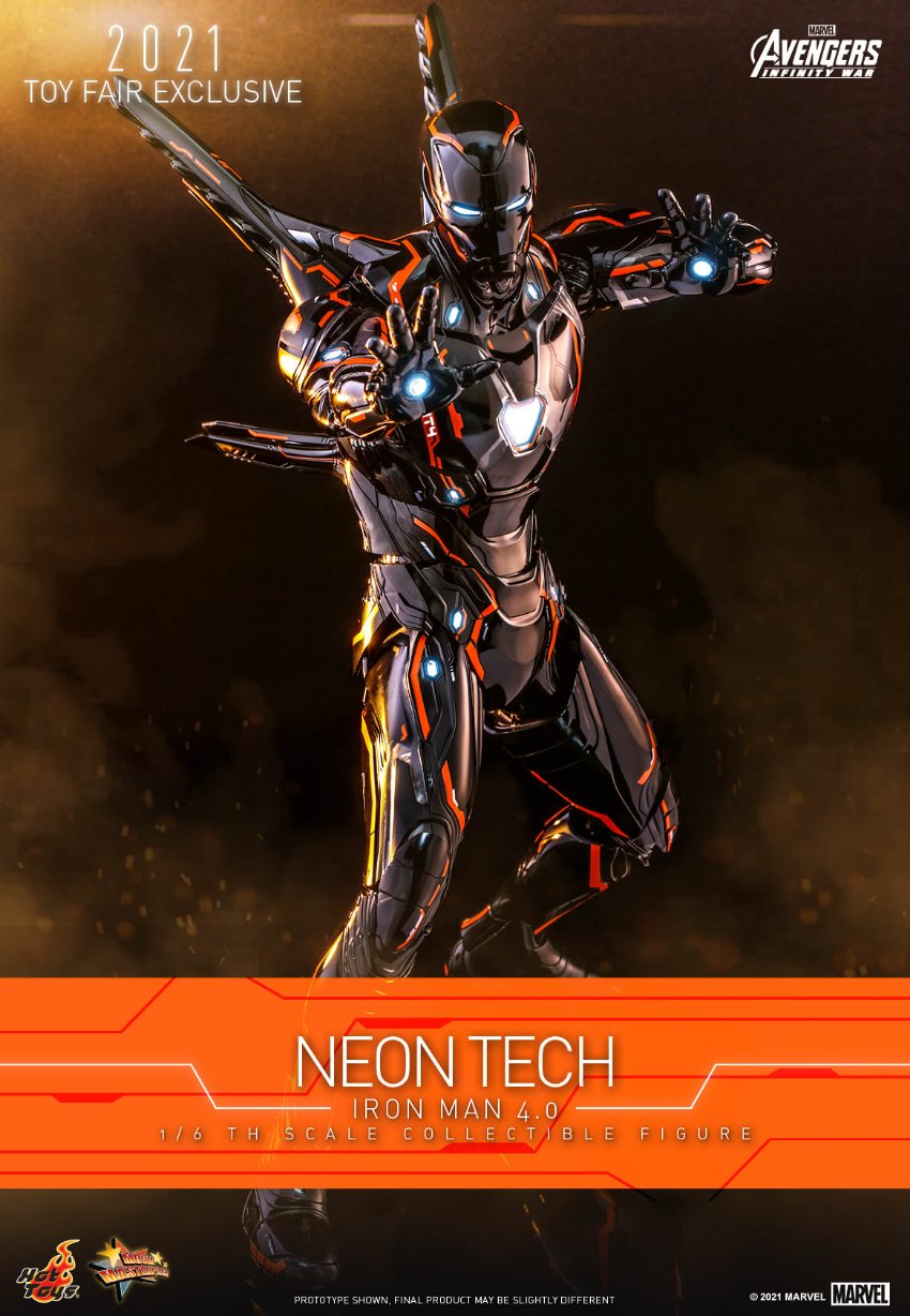 Neon Tech Iron Man 4.0 Hot Toys sixth scale figure