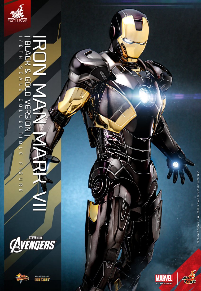 Iron Man Mark VII (Black & Gold Version) Hot Toys sixth scale figure