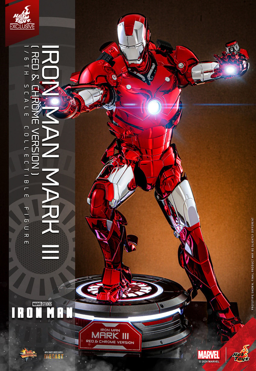 Iron Man Mark III (Red & Chrome Version) Hot Toys sixth scale figure