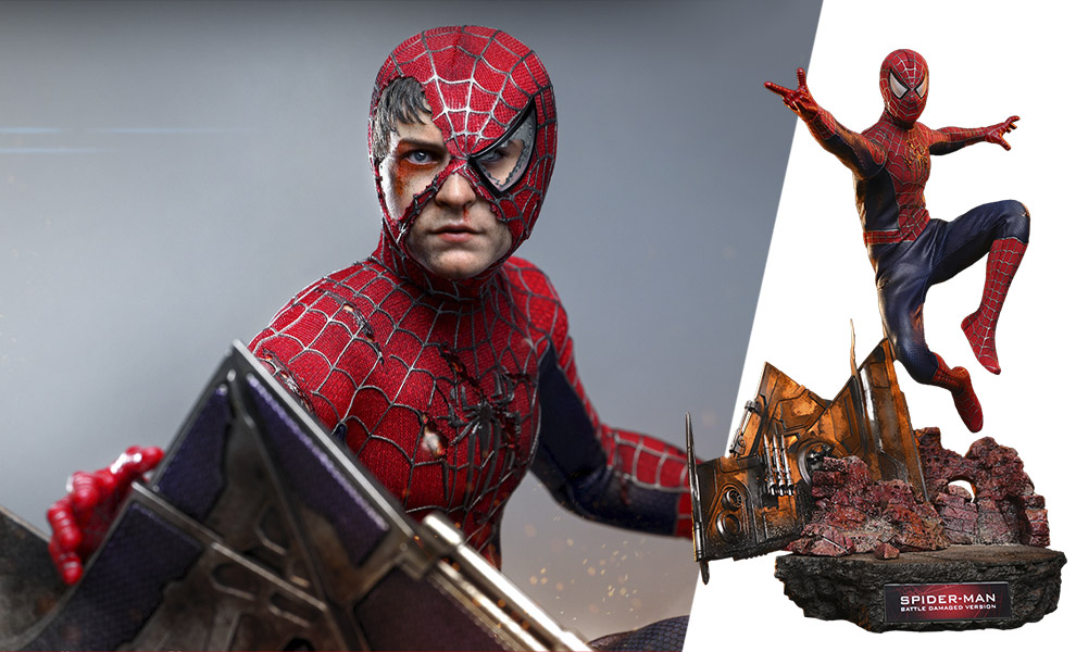 Spider-Man (Battle Damaged Version) Hot Toys sixth scale figure