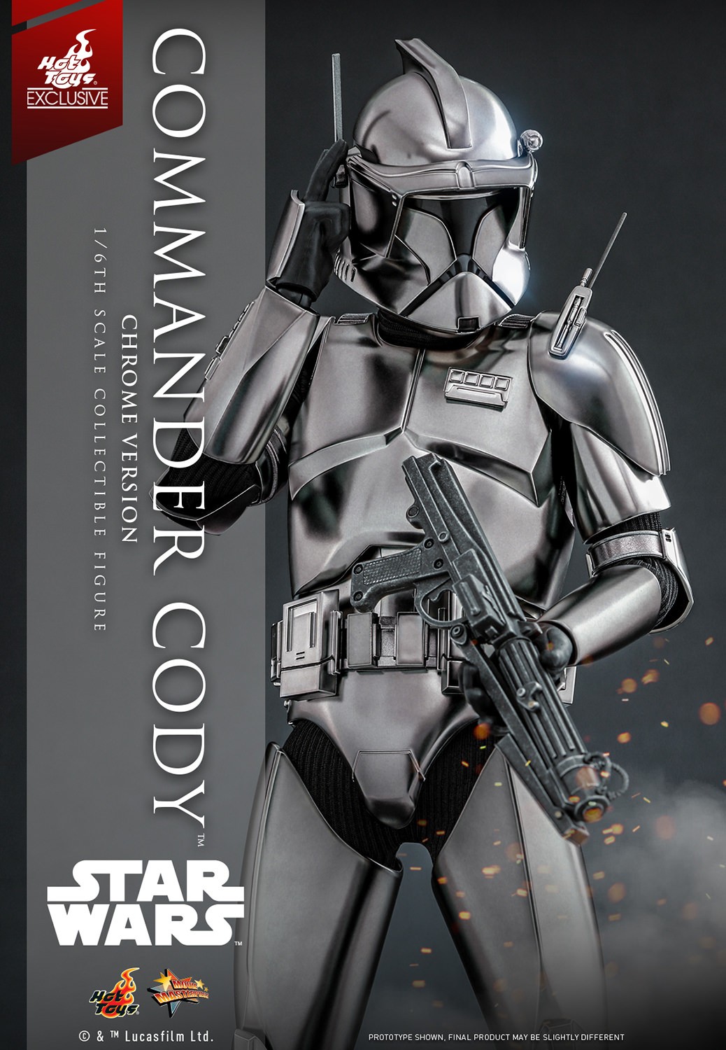 Commander Cody (Chrome, Exclusive) Hot Toys sixth scale figure
