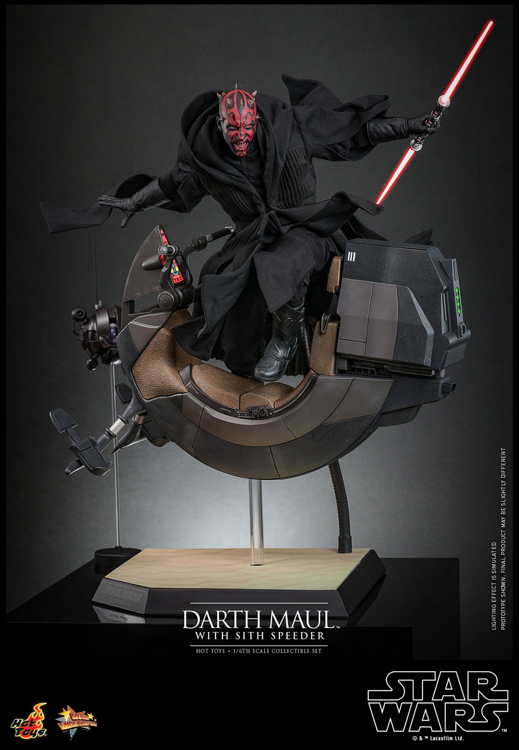 Darth Maul 2.0 with Sith Speeder Hot Toys sixth scale figure