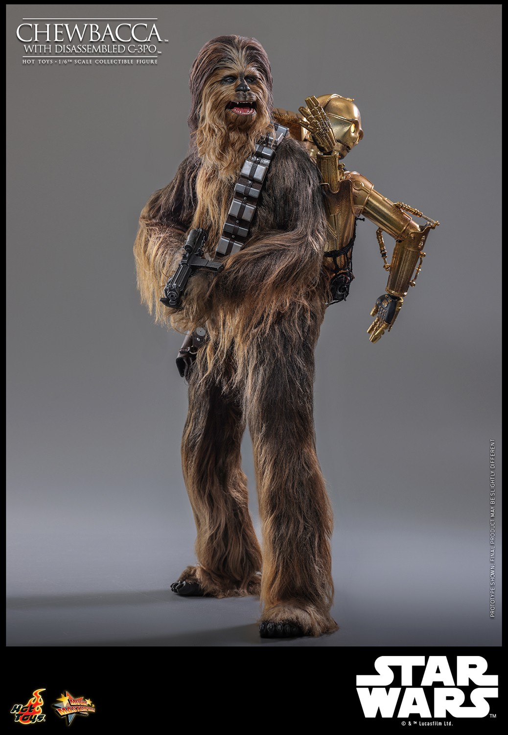 Chewbacca with Disassembled C-3PO Hot Toys sixth scale figure