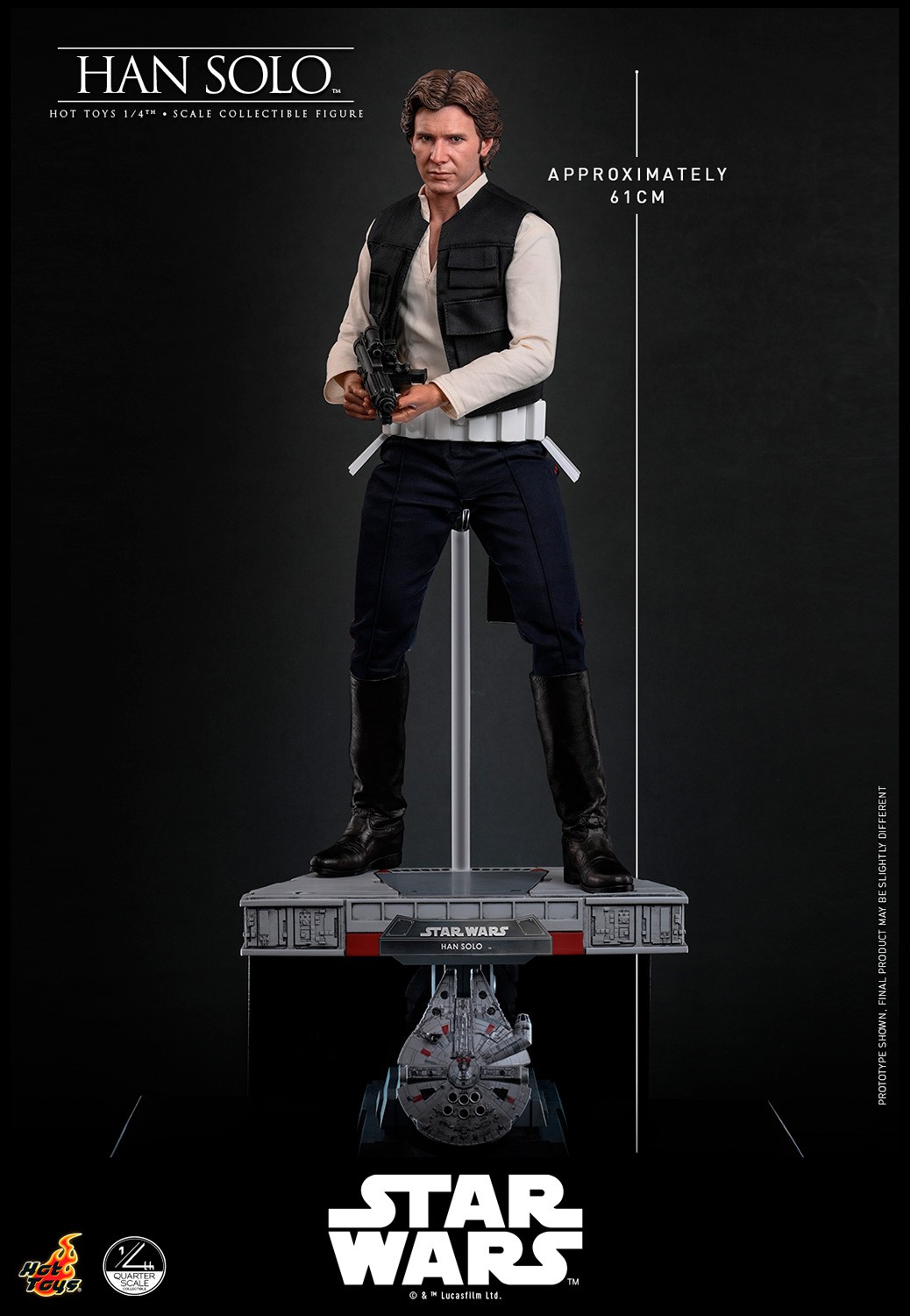 Han Solo (1/4 Scale) Hot Toys sixth scale figure