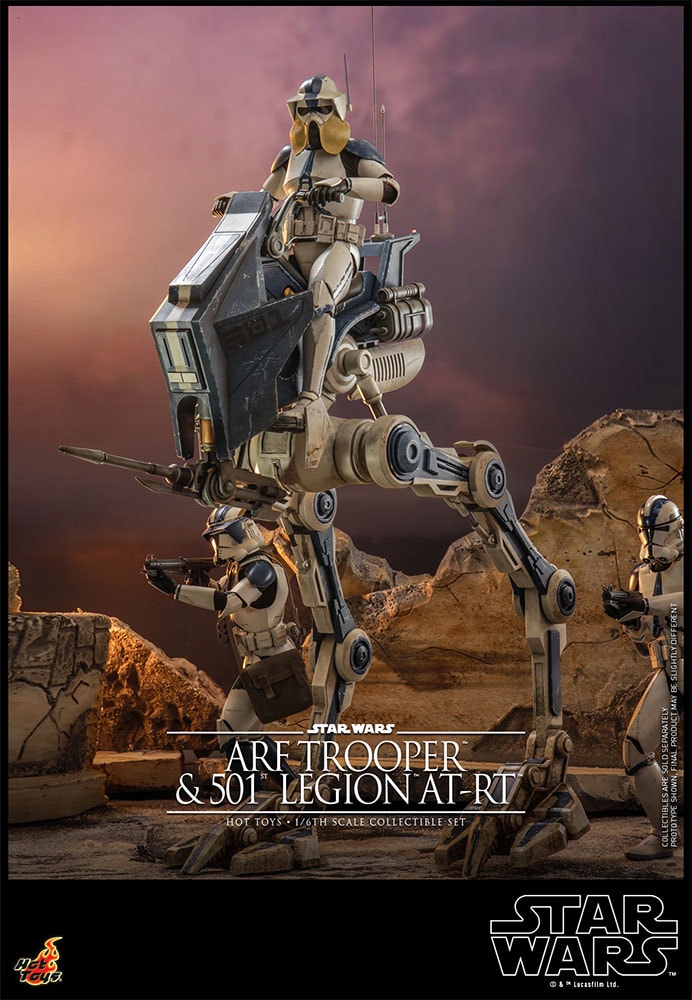ARF Trooper and 501st Legion AT-RT Hot Toys sixth scale figure